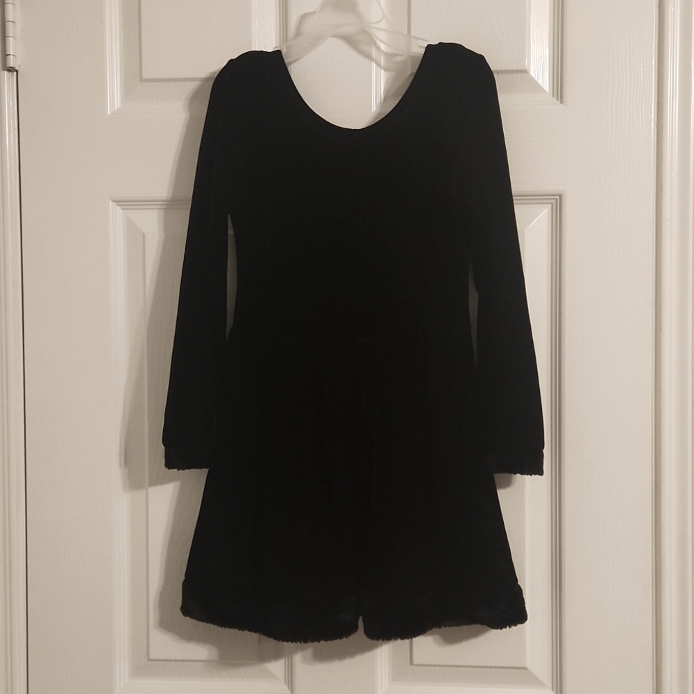 Classic Black Velvet Dress- Girls Size 6-8T